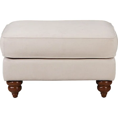 Traditional Ottoman with Premier Comfort Core Cushions